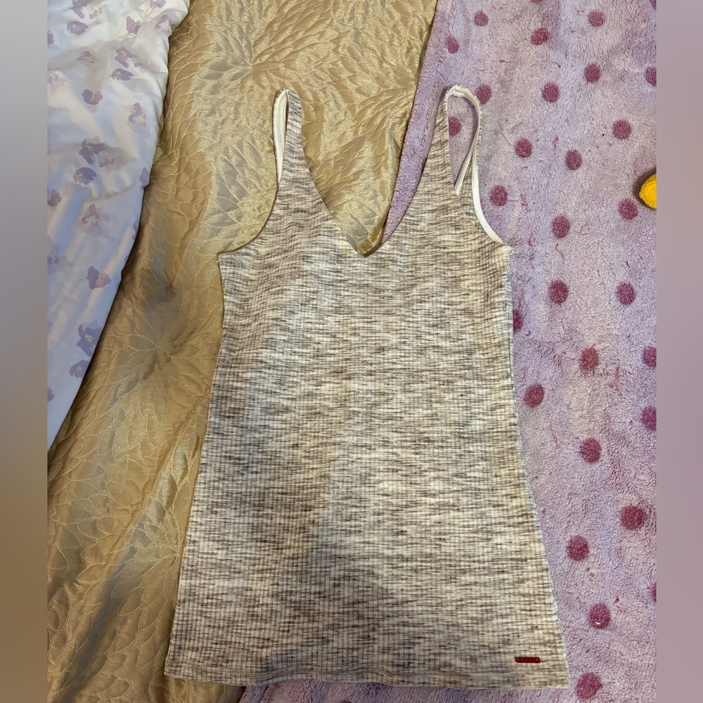 N Philanthropy small beige bodycon tank